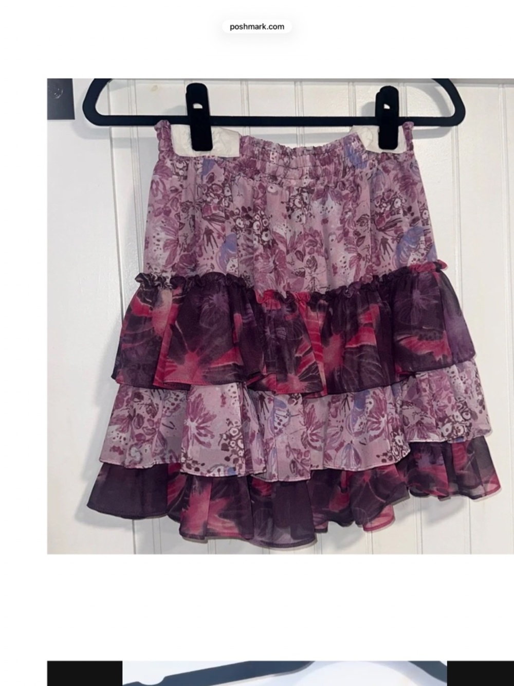 Misa Los Angeles Alena Floral Ruffle Skirt - Size medium